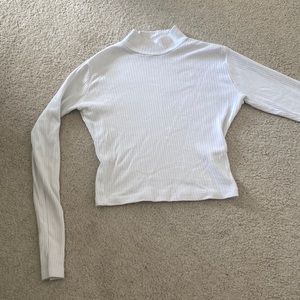 Brandy Melville white ribbed turtleneck